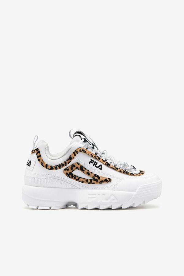 Fila Disruptor 2 Leopard Women's Sneakers - White/Black/White,NZ 745-31654